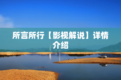 所言所行【影视解说】详情介绍