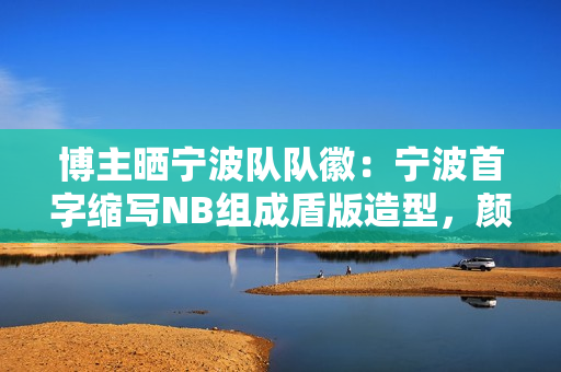博主晒宁波队队徽：宁波首字缩写NB组成盾版造型，颜色由红转蓝