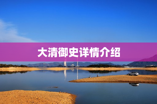 大清御史详情介绍
