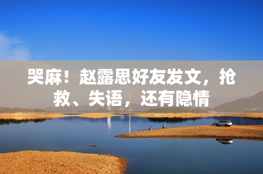 哭麻！赵露思好友发文，抢救、失语，还有隐情