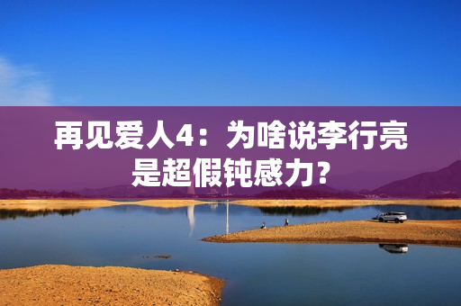 再见爱人4：为啥说李行亮是超假钝感力？