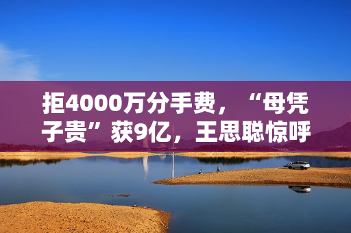 拒4000万分手费,“母凭子贵”获9亿,王思聪惊呼她才是高端玩家 拒4000万分手费,“母凭子贵”获9亿,王思聪惊呼她才是高端玩家