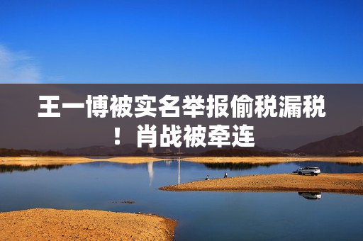 王一博被实名举报偷税漏税！肖战被牵连