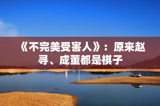 《不完美受害人》:原来赵寻、成董都是棋子 《不完美受害人》:原来赵寻、成董都是棋子