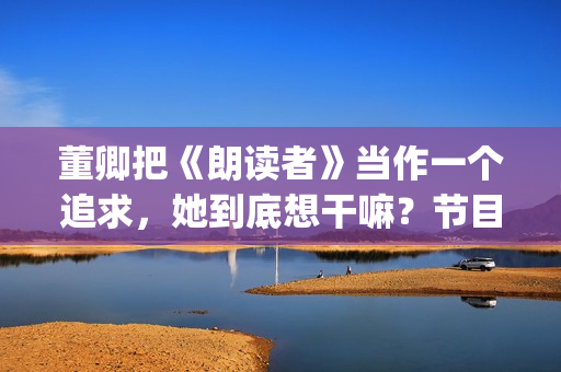 董卿把《朗读者》当作一个追求，她到底想干嘛？节目分析(朗读者董卿朗读的文章)