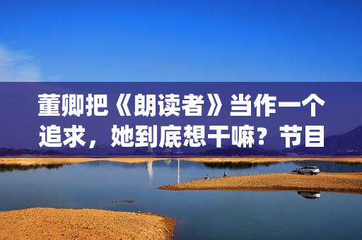 董卿把《朗读者》当作一个追求，她到底想干嘛？节目分析(朗读者董卿视频)