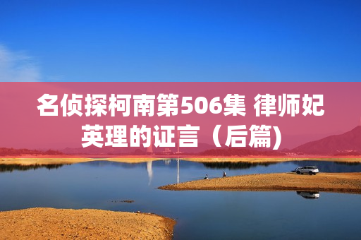 名侦探柯南第506集 律师妃英理的证言（后篇)
