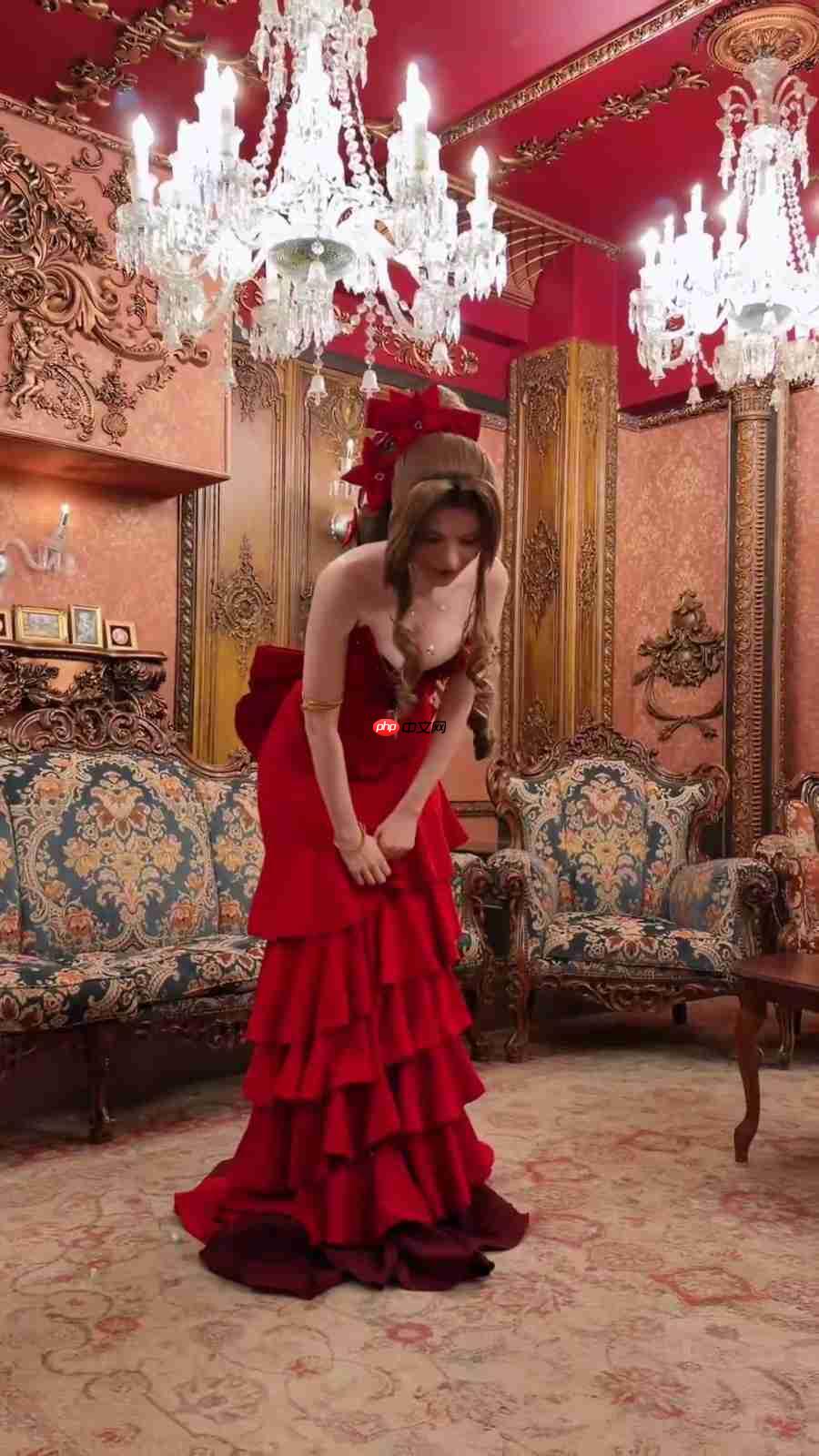 艾什莉体模cos《最终幻想》爱丽丝 顶级身材尽显优雅