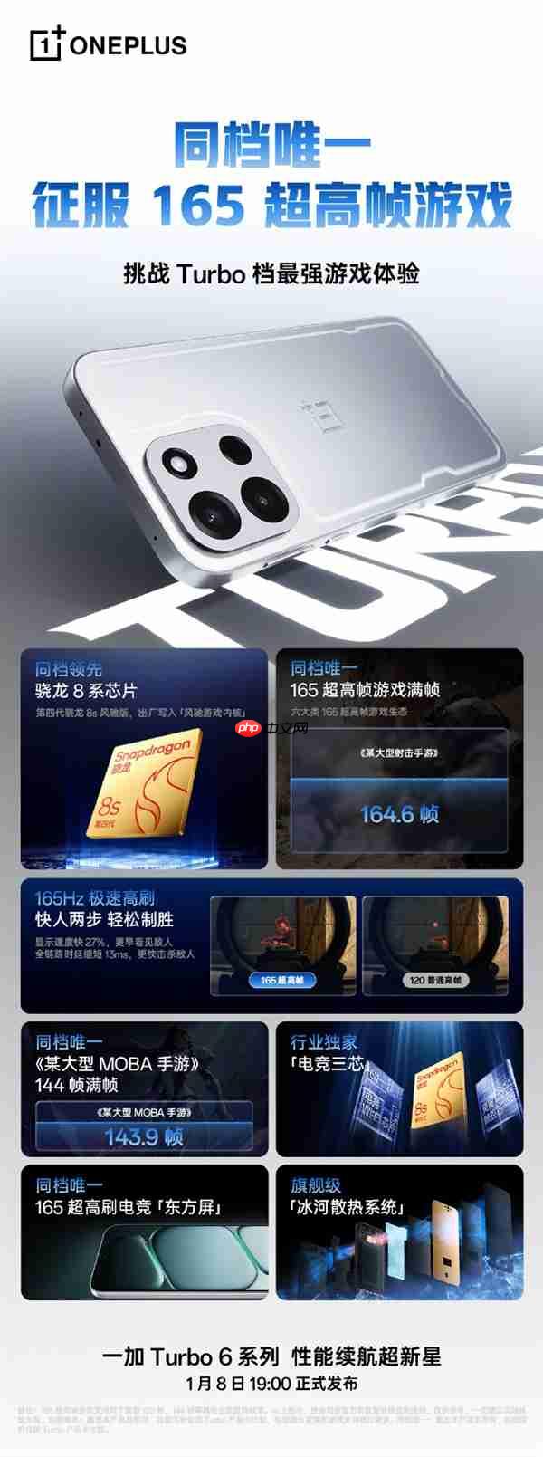 一加Turbo 6搭载第四代骁龙8s风驰版 跑分破天荒 超260万分