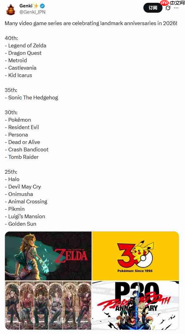 《生化危机》《死或生》《古墓丽影》今年迎来30周年纪念