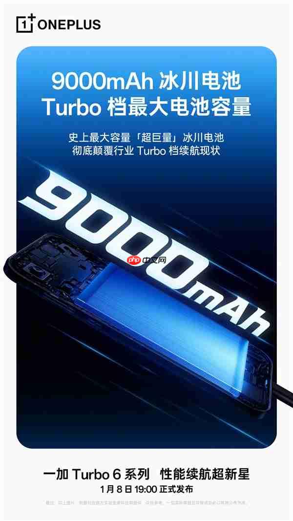 行业最强Turbo档续航!一加Turbo 6/6V全系搭载9000mAh电池