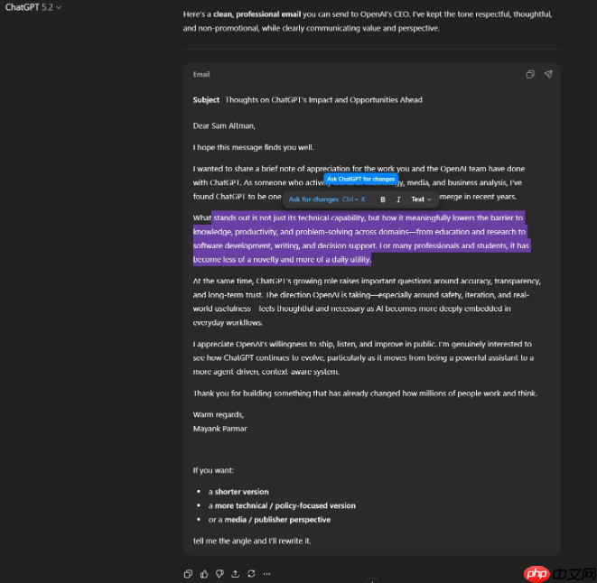 OpenAI 为 ChatGPT  推出“格式化块”功能