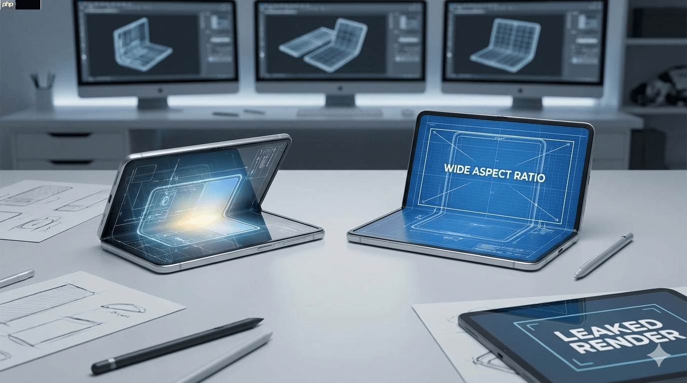 摺叠iPhone展开变身iPad mini？最新渲染图外流 揭露超宽比例