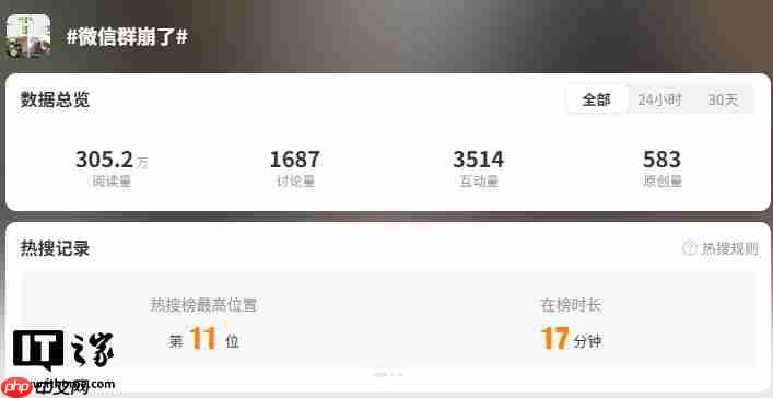 腾讯微信团队回应“微信群崩了”:服务器轻微抖动,现已恢复