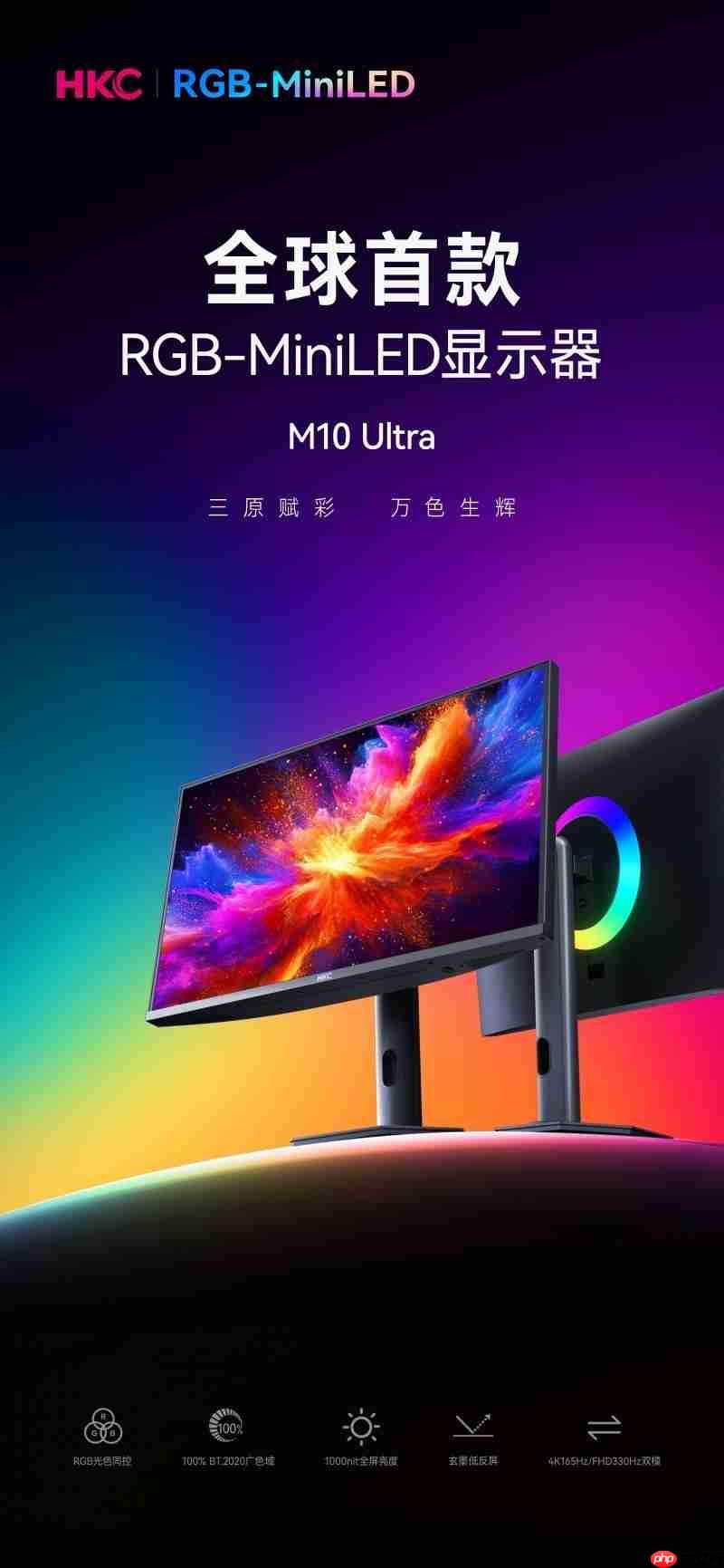 HKC官宣!RGB-MiniLED显示器M10Ultra,引领显示技术新高度
