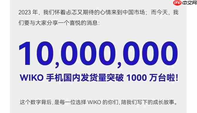 WIKO 抖音布局开启品牌增长下一程,将开启双十二钜惠活动