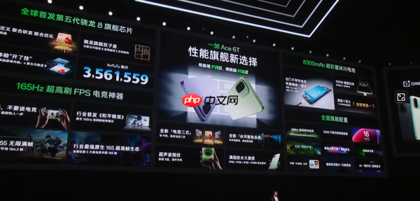 一加Ace 6T发布 配备超大8300mAh电池 2399元起售