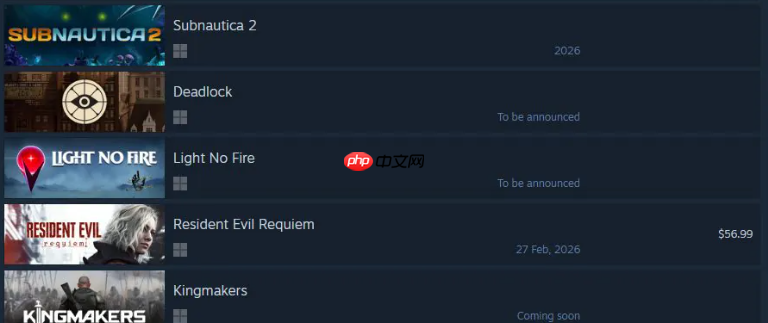 万众瞩目!《生化危机9:安魂曲》登上Steam愿望单前五