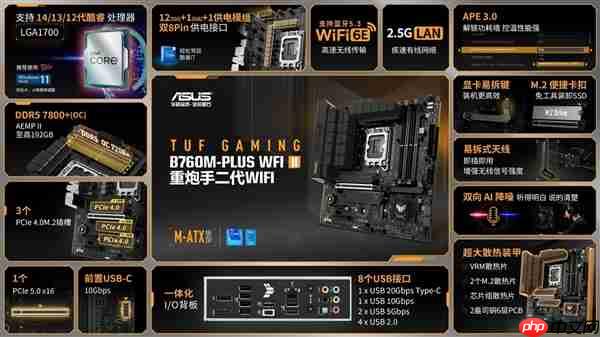 华硕B850重炮手二代WIFI7主板领衔 双12称霸热卖榜