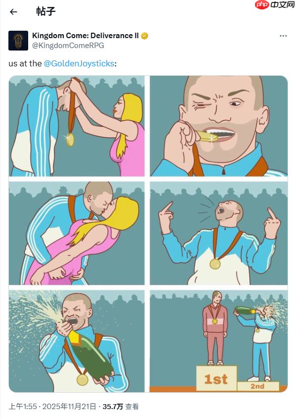 《天国:拯救2》金摇杆颗粒无收 总监把餐具给偷了!