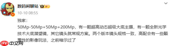 小米17 Ultra或独占全套镜组技术 并配2亿像素长焦镜头