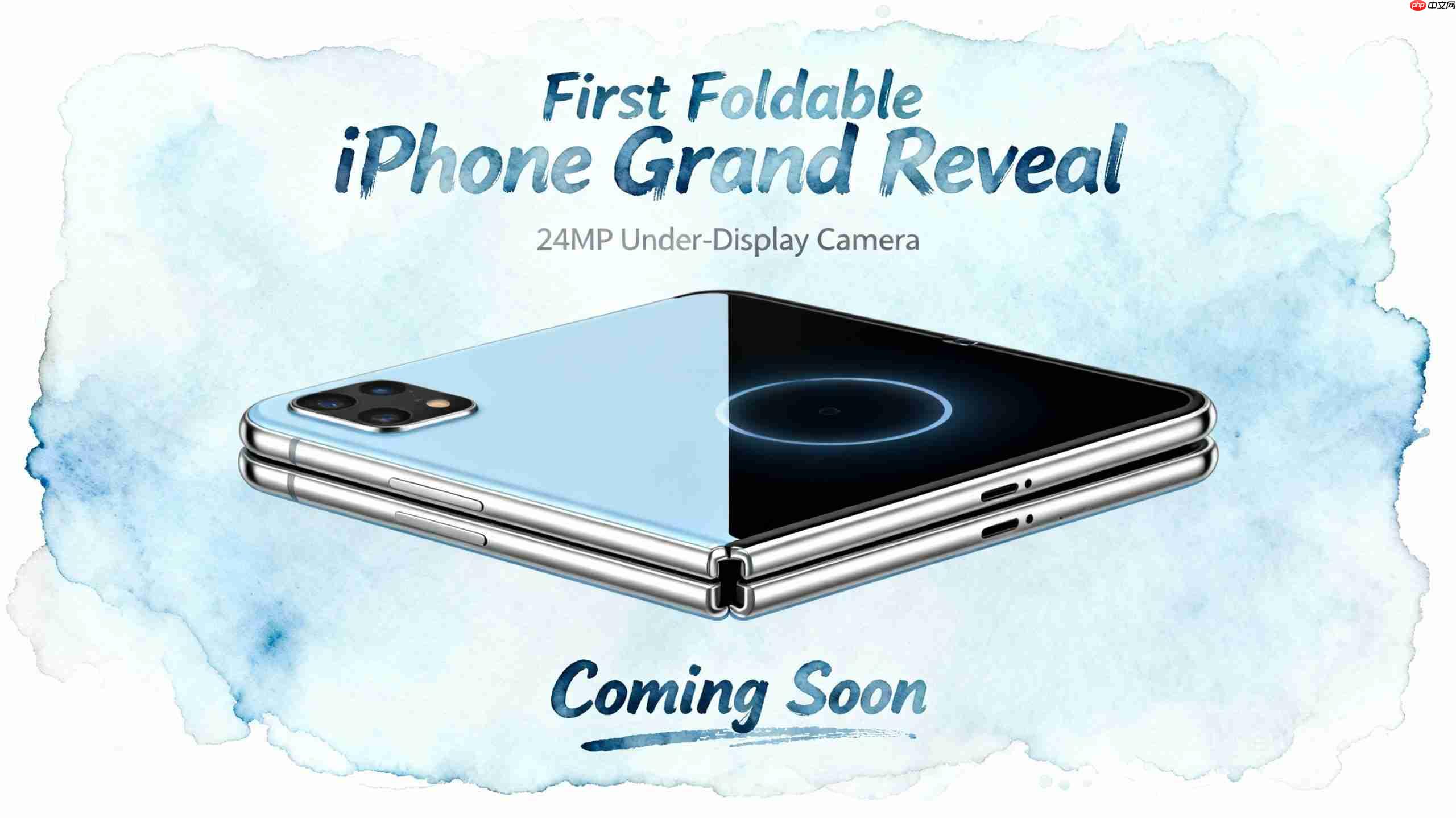 摺叠iPhone放大招!传搭载业界首款2400万画素萤幕下镜头、拍照更清晰