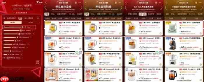 双11品质养生怎么选?跟着榜单首选“榜一”小熊电器养生壶