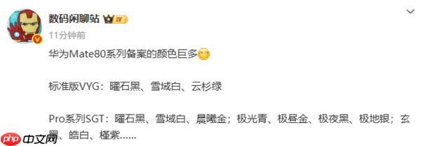 华为Mate 80后置镜头图片曝光!主摄+多元镜头组合