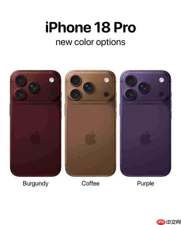 iPhone 18 Pro外观出炉:新增一款全新配色 星宇橙退场