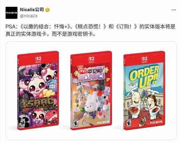 不是钥匙卡！ 《以撒的结合：忏悔+》Switch2版明年第一季度发布