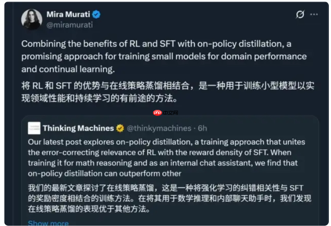 小模型训练效率狂飙 100 倍，Thinking Machine 推“在线策略蒸馏”