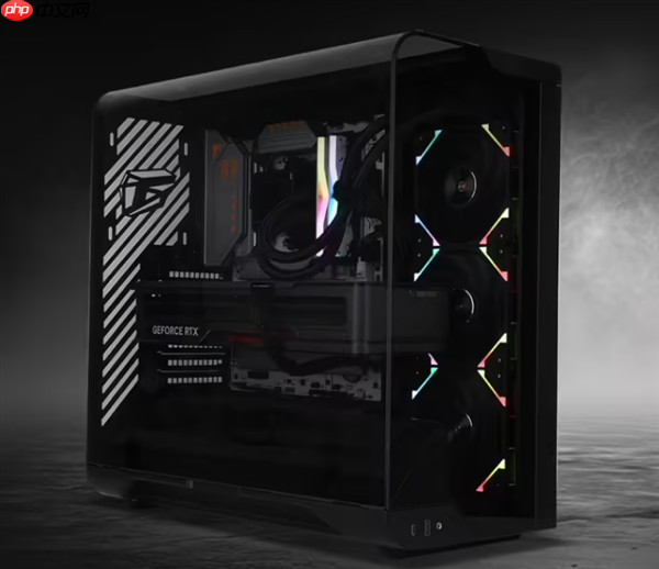 七彩虹iGame C25A VORTEX ATX机箱首发699元：内置风机 瀑布曲面玻璃