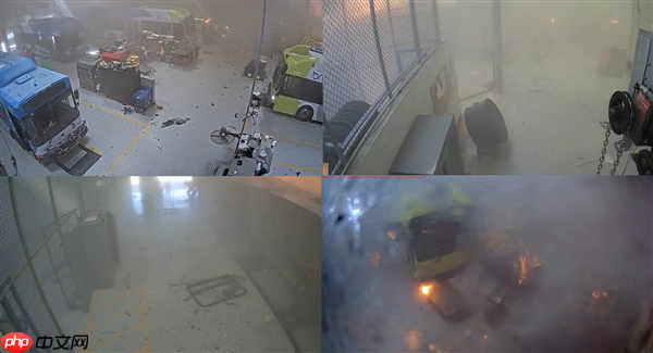 压缩天然气气瓶破裂 美国得州发生公交车爆炸起火事件