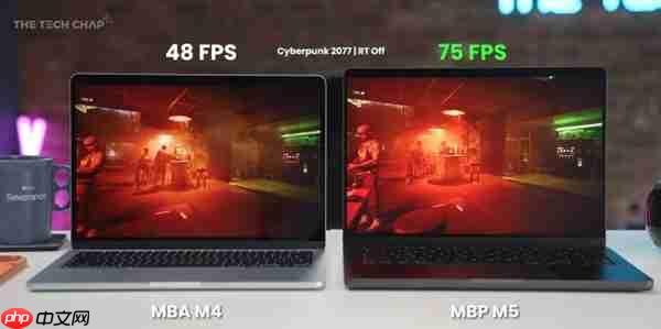 苹果M5游戏性能飞跃!《赛博朋克2077》帧率比M4高290%