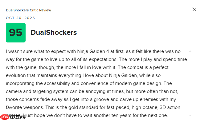 《忍者龙剑传4》M站均分83分:血脉贲张的华丽回归!