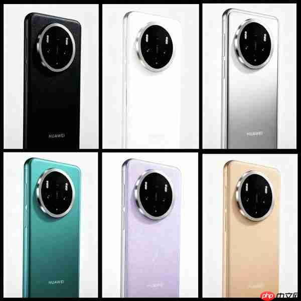 华为Mate 80系列渲染图曝光:6款配色+圆形模组