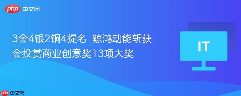 3金4银2铜4提名 鲸鸿动能斩获金投赏商业创意奖13项大奖