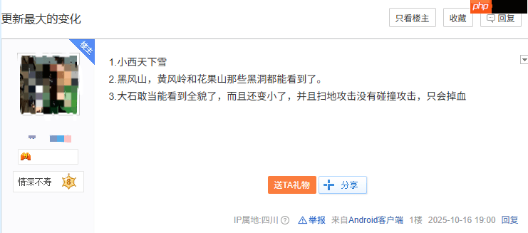 《黑神话：悟空》更新变化：大石敢当优化 陈彼得名字框出