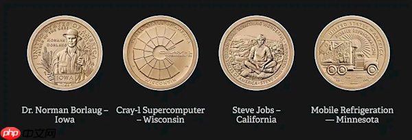 苹果创始人乔布斯将登上美国创新1美元硬币