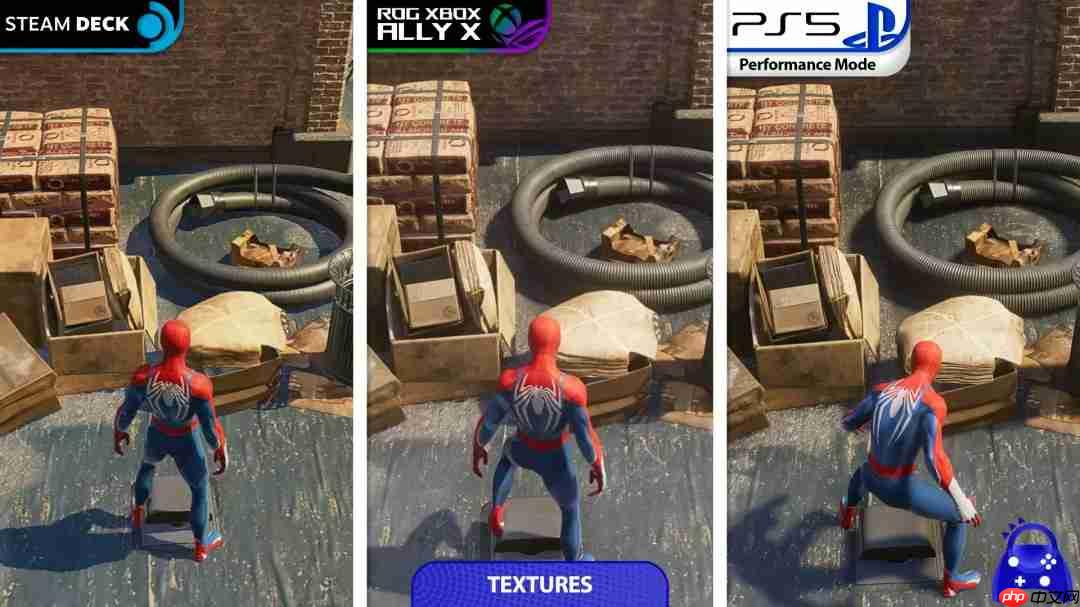 《漫威蜘蛛侠2》画面对比:Xbox Ally X超越Steam Deck
