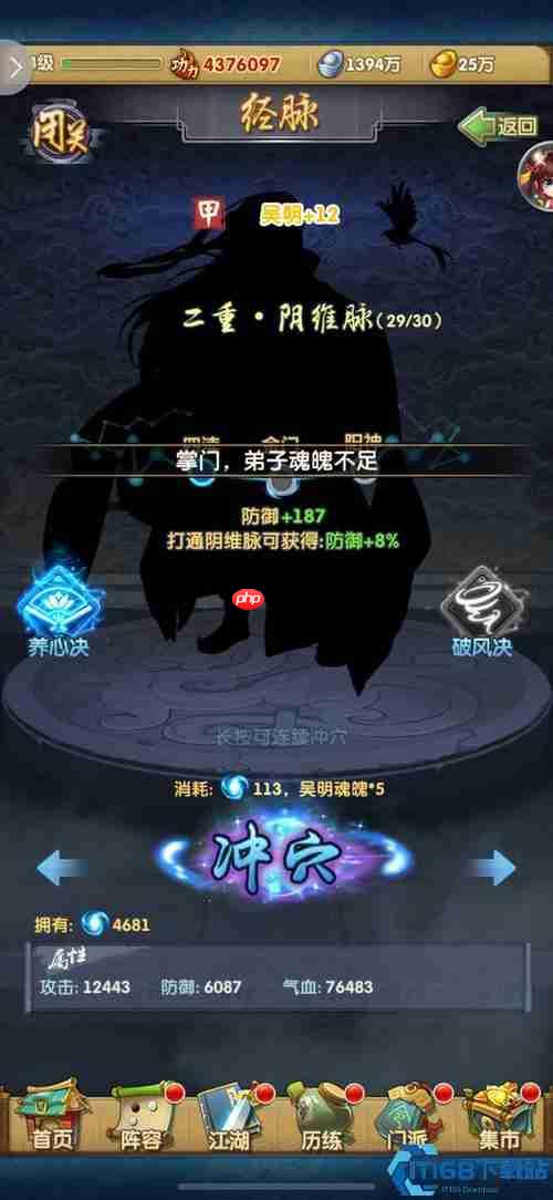 经脉养成终极指南：魂魄资源高效规划全解析