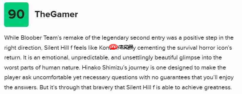 M站评分86! 《寂静岭f》媒体评分解禁