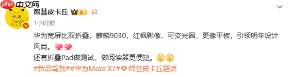 华为Mate X7配置曝光 红枫影像＋可变光圈 还有折叠Pad