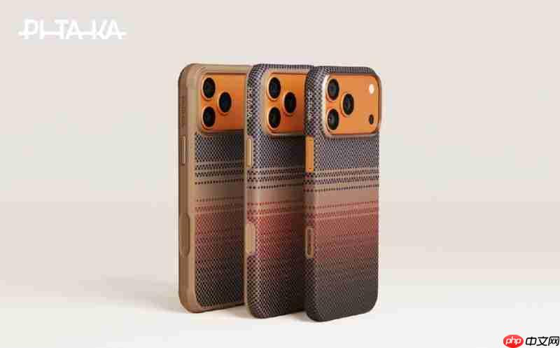 PITAKA发布iPhone17系列芳纶纤维手机壳，带来全新纹路浮光跃金