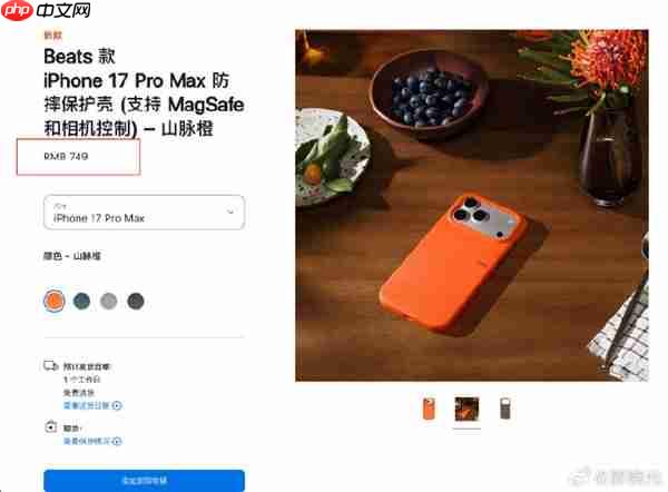 苹果推出iPhone 17系列斜挎挂绳 售价479元:还有749元的保护壳