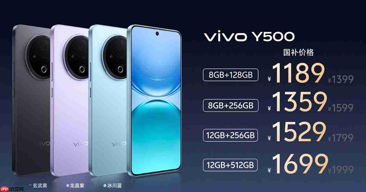 续航耐用双灭霸，国民旗舰vivo Y500正式发布！