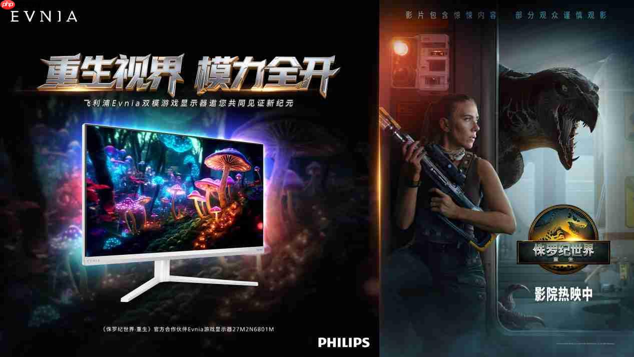 飞利浦EVNIA携手《侏罗纪世界：重生》跨界联动，开启惊险传奇新纪元！