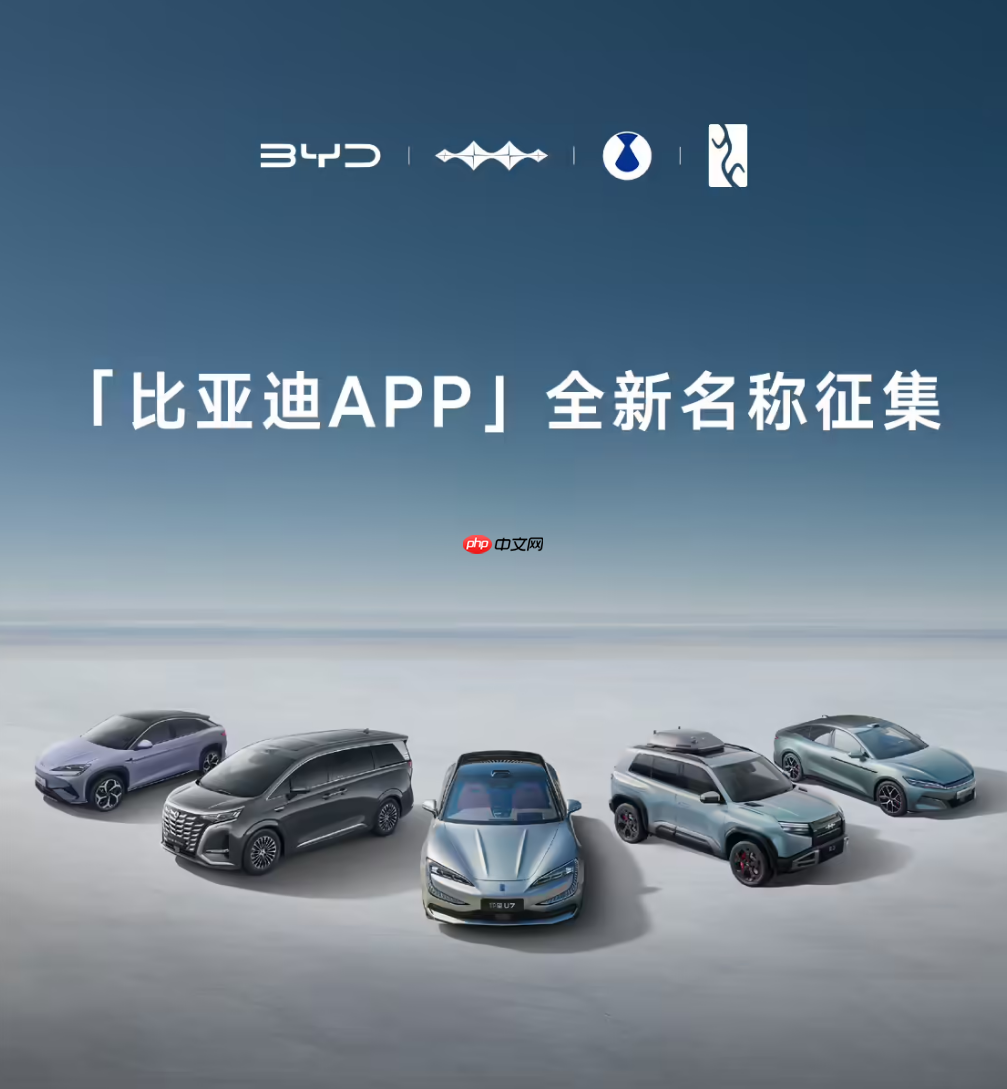 比亚迪 App 全新名称投票结束,“成就梦想”当选第一