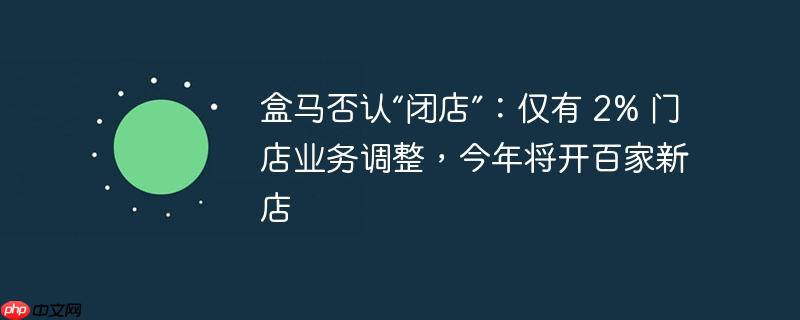 盒马否认“闭店”：仅有 2% 门店业务调整，今年将开百家新店