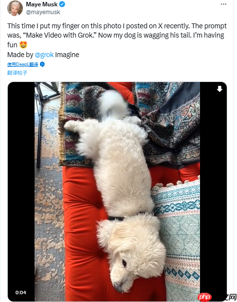 马斯克母亲发帖支持儿子:演示Grok视频生成功能
